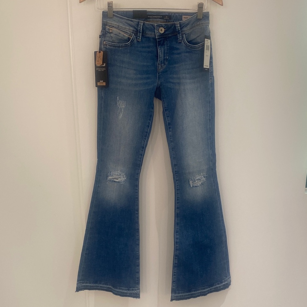 NWT Mavi (Mavi Amerika) Peace Mid Rise Flare Jeans 25 Per Tag (See Measurements)